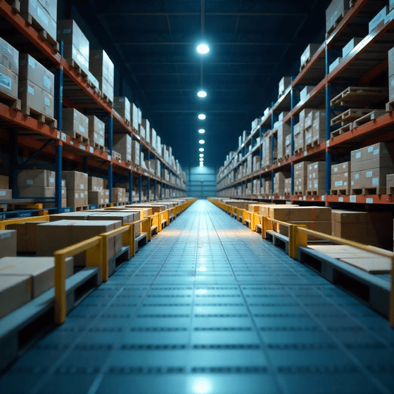 Современный склад транспортной логистической компании ЦКД Глобал Карго